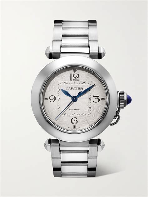 cartier watch stainless steel|pasha de cartier watch automatic.